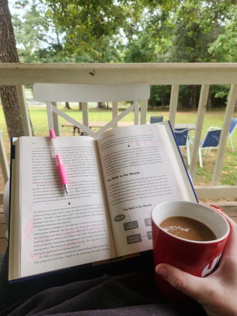 Taking a few minutes to enjoy a cup of coffee and a good book on the porch became one of those small acts of joy for me. It’s not about escaping everything but creating space to breathe. What can you do for yourself today, even if it's for a few minutes, to reconnect with a piece of yourself?