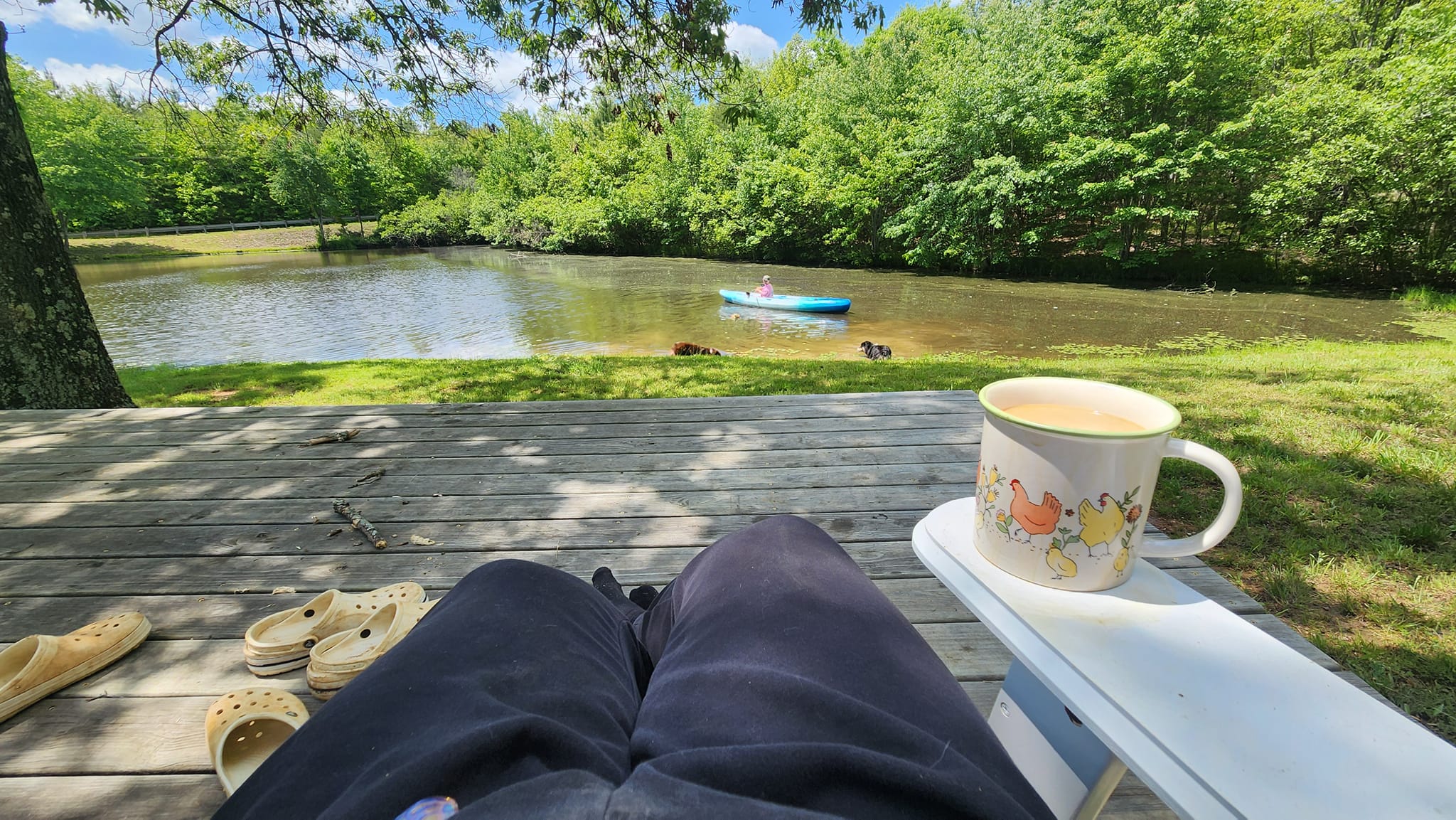 Moments of joy often come from simply being present with loved ones. Whether it’s spending time with my son by the pond or watching him kayak, these small moments remind me of what really matters. It doesn’t need to be elaborate. Just being there, truly in the moment, is what creates joy.