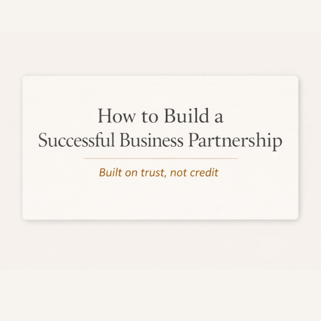 How to Build a Successful Business Partnership