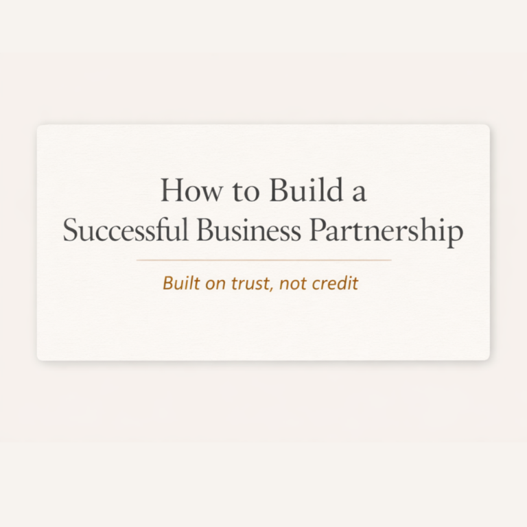 How to Build a Successful Business Partnership